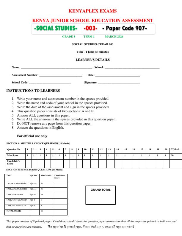 Preview page Grade-8-Social-Studies-End-Term-1-Exam-2026_5393_0.jpg