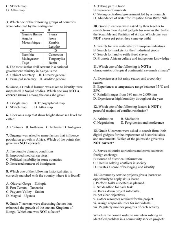Preview page Grade-8-Social-Studies-End-Term-3-Set-2-Exam-2026_7181_1.jpg