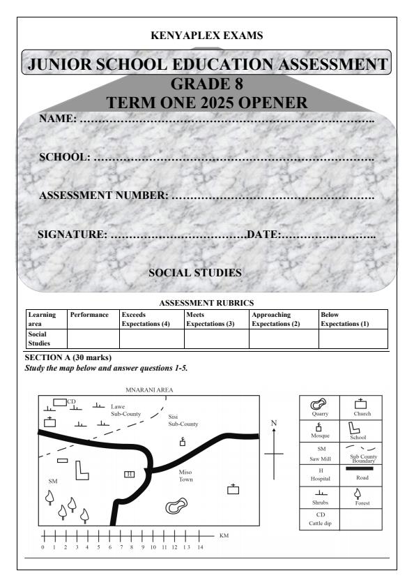 Preview page Grade-8-Social-Studies-Term-1-Opener-Exam-2025_3471_0.jpg
