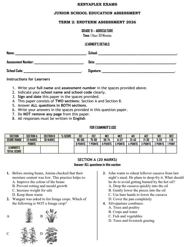 Preview page Grade-9-Agriculture-End-Term-2-Exam-2026_6112_0.jpg