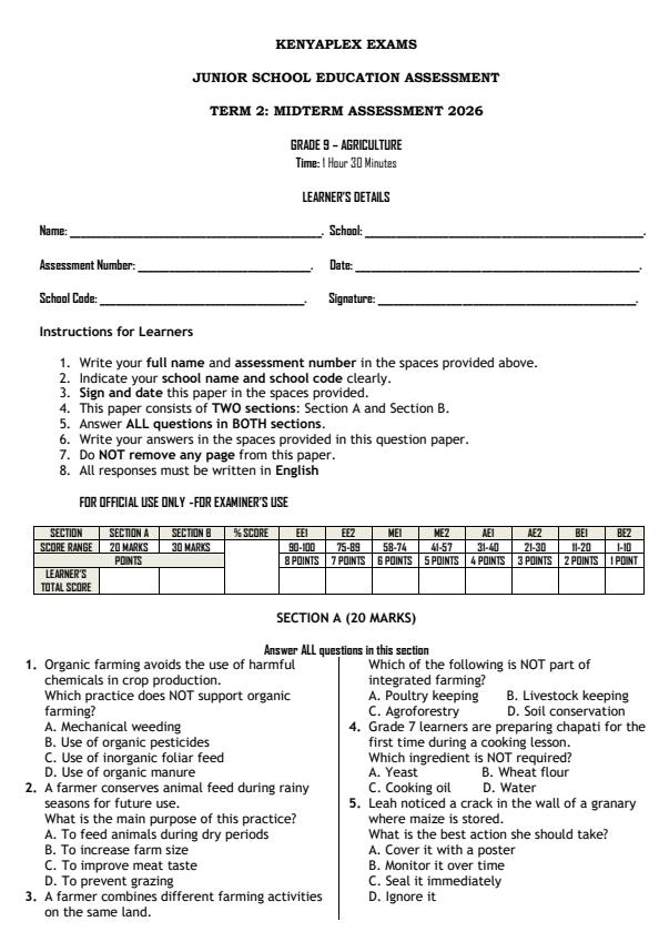 Preview page Grade-9-Agriculture-Mid-Term-2-Exam-2026_5895_0.jpg