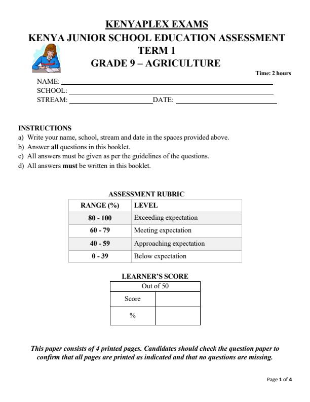 Preview page Grade-9-Agriculture-and-Nutrition-Mid-Term-1-Exam-2025_3683_0.jpg
