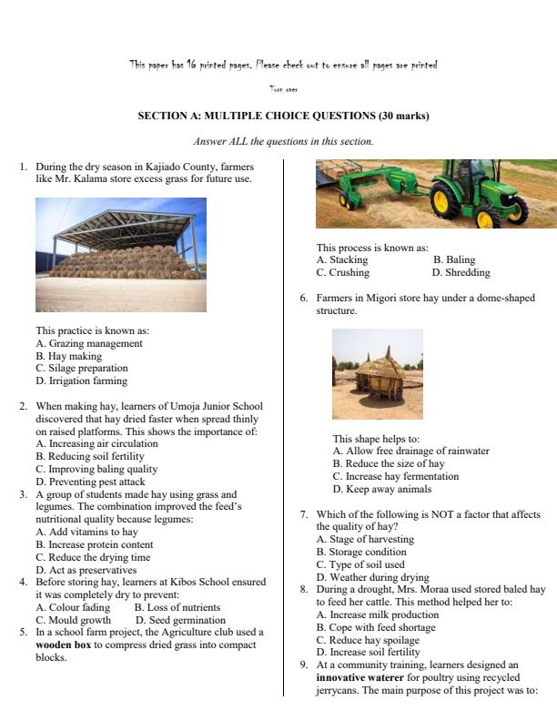 Preview page Grade-9-Agriculture-and-Nutrition-Opener-Exam-Term-1-2026_5000_1.jpg