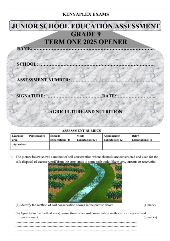 Preview page Grade-9-Agriculture-and-Nutrition-Term-1-Opener-Exam-2025_3472_0.jpg