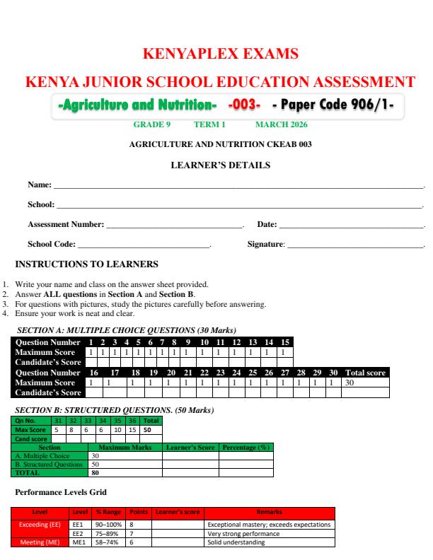 Preview page Grade-9-Agriculture-and-nutrition-End-Term-1-Exam-2026_5394_0.jpg