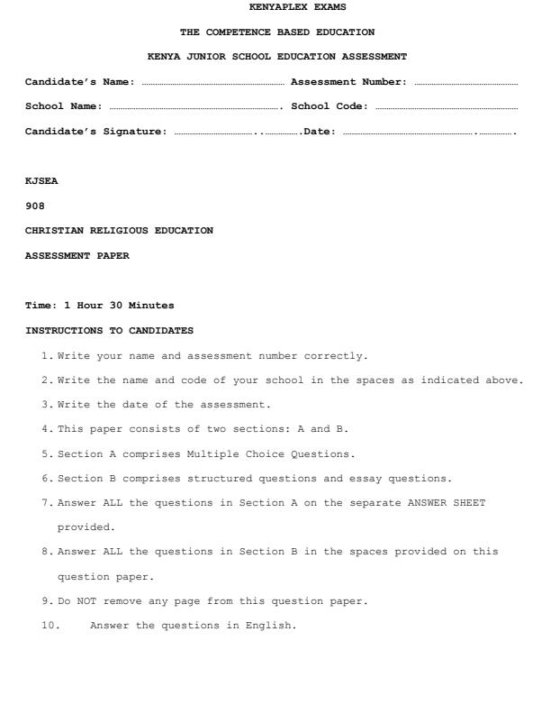 Preview page Grade-9-CRE-End-Term-3-Exam-2026_6884_0.jpg