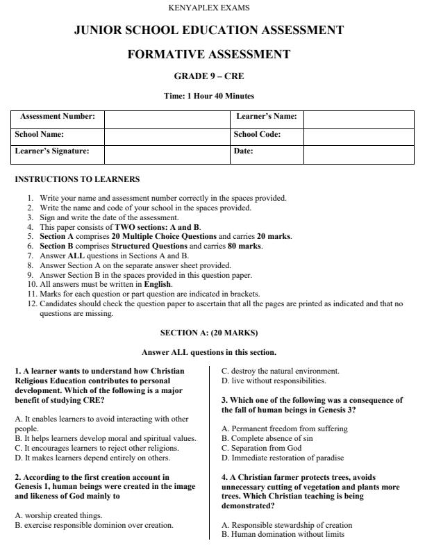 Preview page Grade-9-CRE-End-Term-3-Set-2-Exam-2026_7042_0.jpg