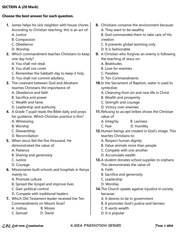 Preview page Grade-9-CRE-End-of-Term-3-KJSEA-Prediction-Exam-2025_4854_1.jpg