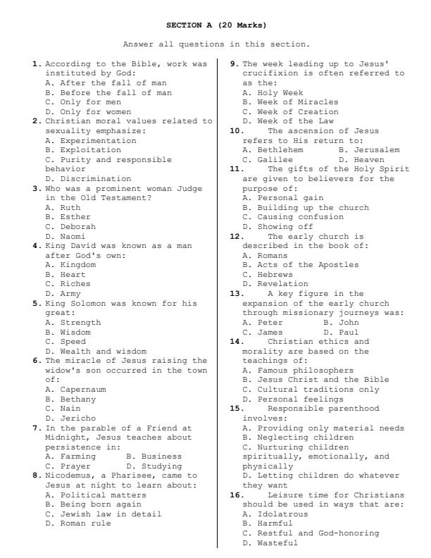Preview page Grade-9-CRE-Mid-Term-2-Exam-2025_4180_1.jpg