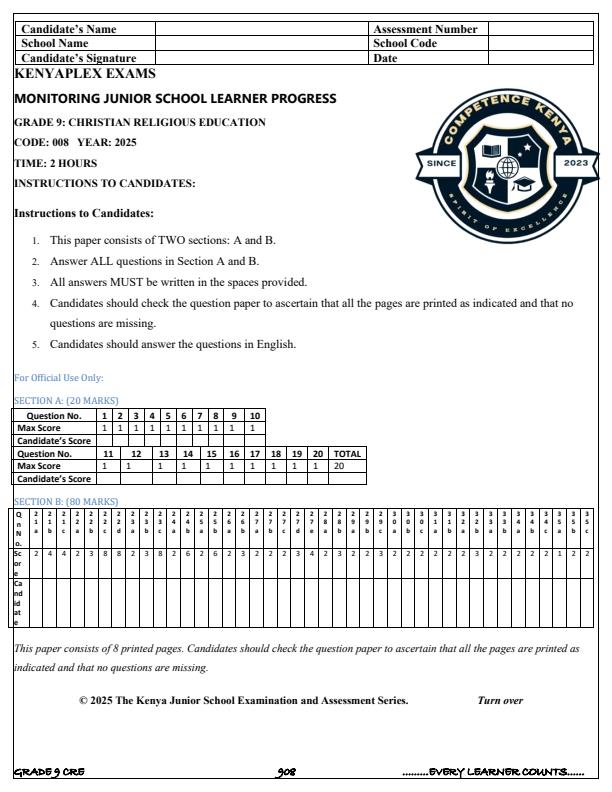 Preview page Grade-9-CRE-Term-3-Opener-Exam-2025_4563_0.jpg