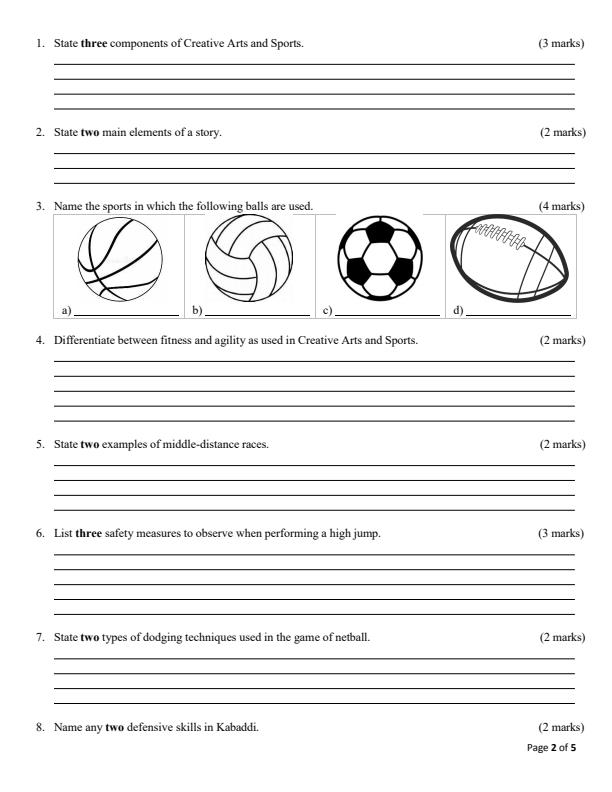 Preview page Grade-9-Creative-Arts-and-Sports-Mid-Term-1-Exam-2025_3685_1.jpg