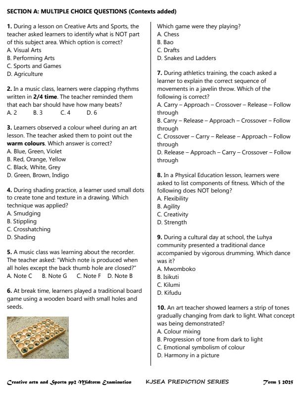 Preview page Grade-9-Creative-Arts-and-Sports-Mid-Term-3-Exam-2025_4688_1.jpg