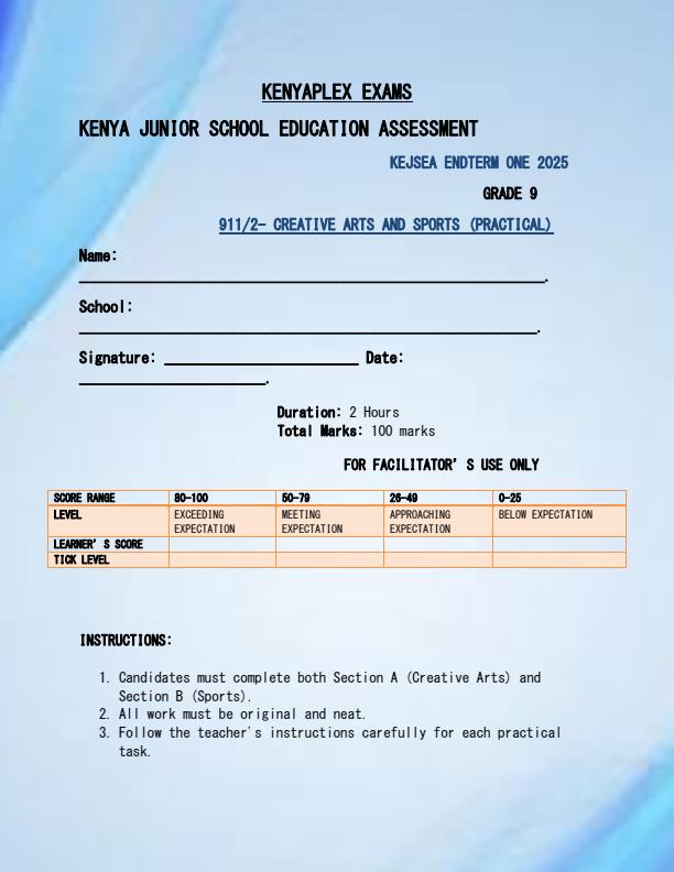Preview page Grade-9-Creative-Arts-and-Sports-Practical-End-of-Term-1-Examination-2025_3803_0.jpg