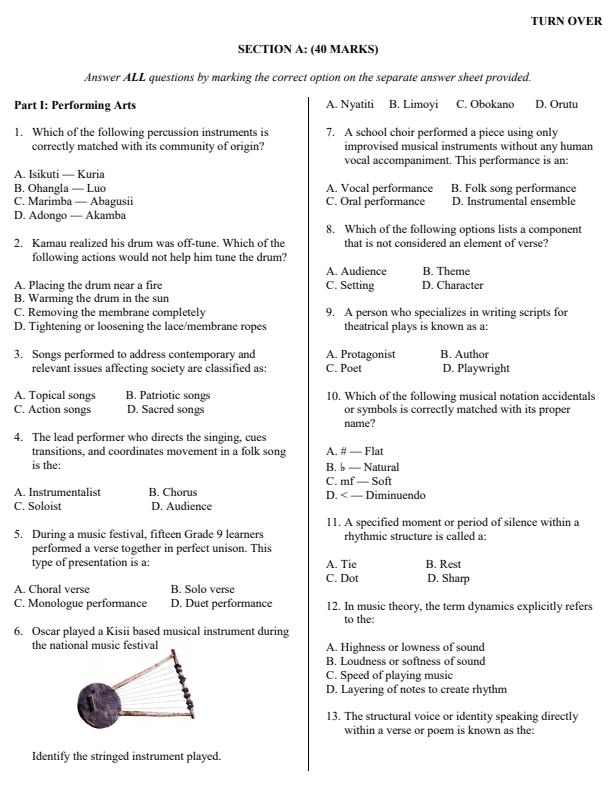 Preview page Grade-9-Creative-Arts-and-Sports-Term-3-Opener-Exam-2026_6518_1.jpg