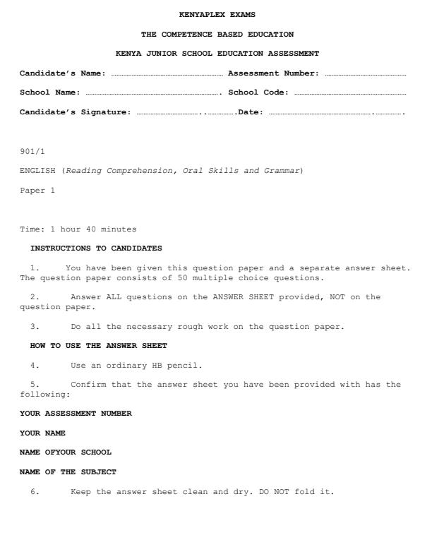 Preview page Grade-9-English-Paper-1-End-Term-3-Exam-2026_6886_0.jpg