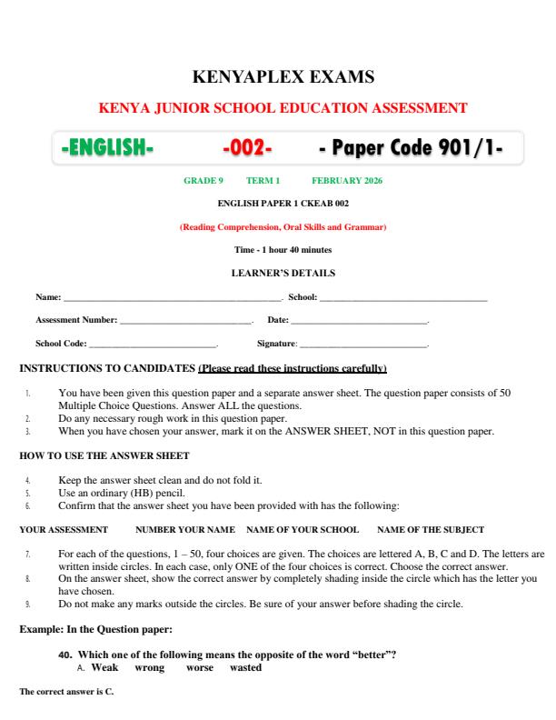 Preview page Grade-9-English-Paper-1-Mid-Term-1-Exam-2026_5119_0.jpg