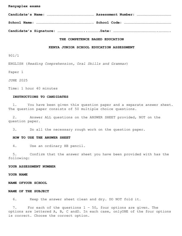 Preview page Grade-9-English-Paper-1-Mid-Term-2-Exam-2025_4182_0.jpg