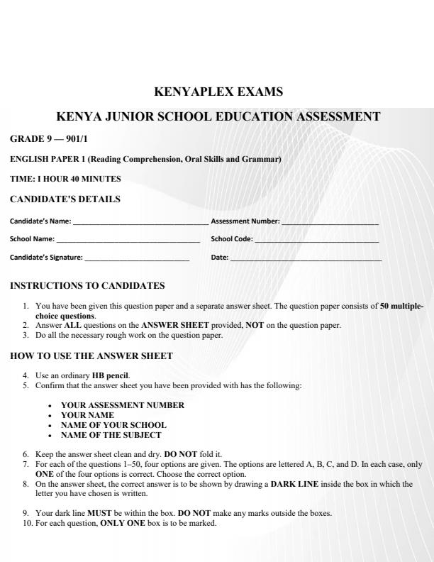 Preview page Grade-9-English-Paper-1-Term-3-Opener-Exam-2026_6519_0.jpg