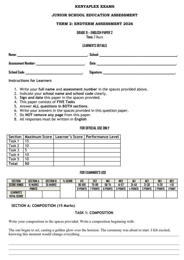 Preview page Grade-9-English-Paper-2-End-Term-2-Exam-2026_6116_0.jpg