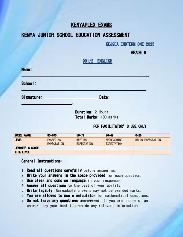 Preview page Grade-9-English-Paper-2-End-of-Term-1-Examination-2025_3806_0.jpg