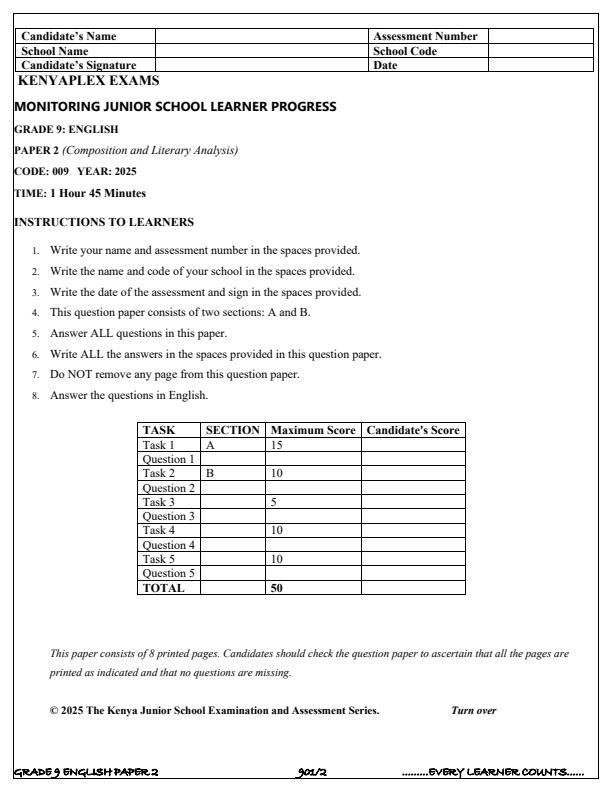 Preview page Grade-9-English-Paper-2-Term-3-Opener-Exam-2025_4565_0.jpg