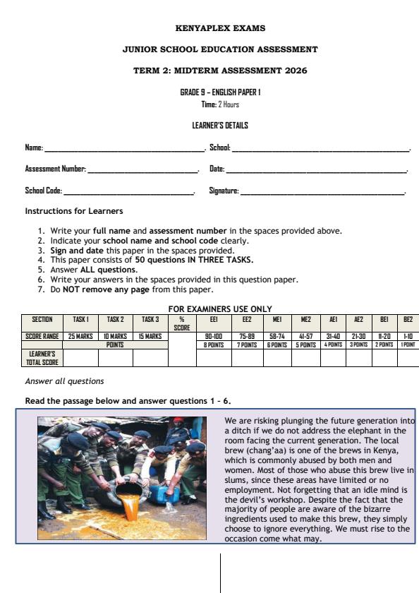 Preview page Grade-9-English-paper-1-Mid-Term-2-Exam-2026_5898_0.jpg
