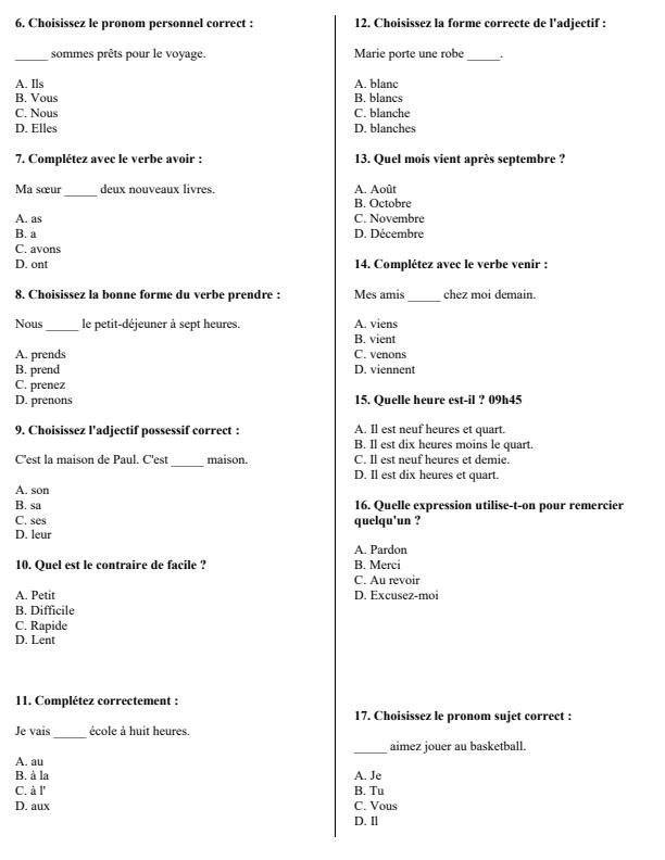 Preview page Grade-9-French-End-Term-3-Exam-2026_6888_1.jpg