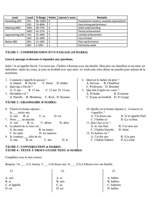 Preview page Grade-9-French-Mid-Term-1-Exam-2026_5121_1.jpg