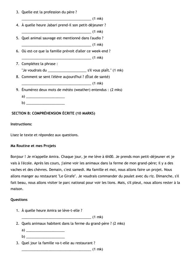 Preview page Grade-9-French-Mid-Term-2-Exam-2026_5900_1.jpg