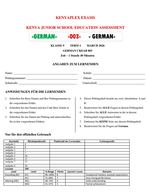 Preview page Grade-9-German-End-Term-1-Exam-2026_5401_0.jpg