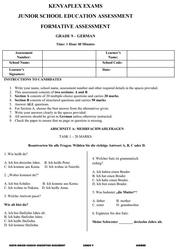 Preview page Grade-9-German-End-Term-3-Set-2-Exam-2026_7047_0.jpg