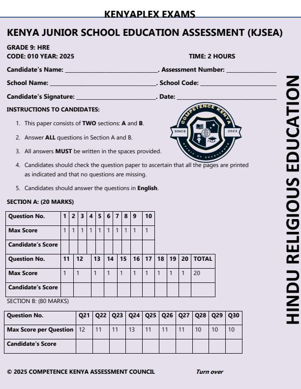 Preview page Grade-9-HRE-Mid-Term-3-Exam-2025_4691_0.jpg