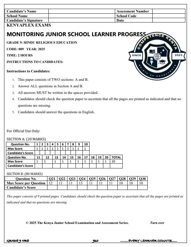 Preview page Grade-9-HRE-Term-3-Opener-Exam-2025_4566_0.jpg