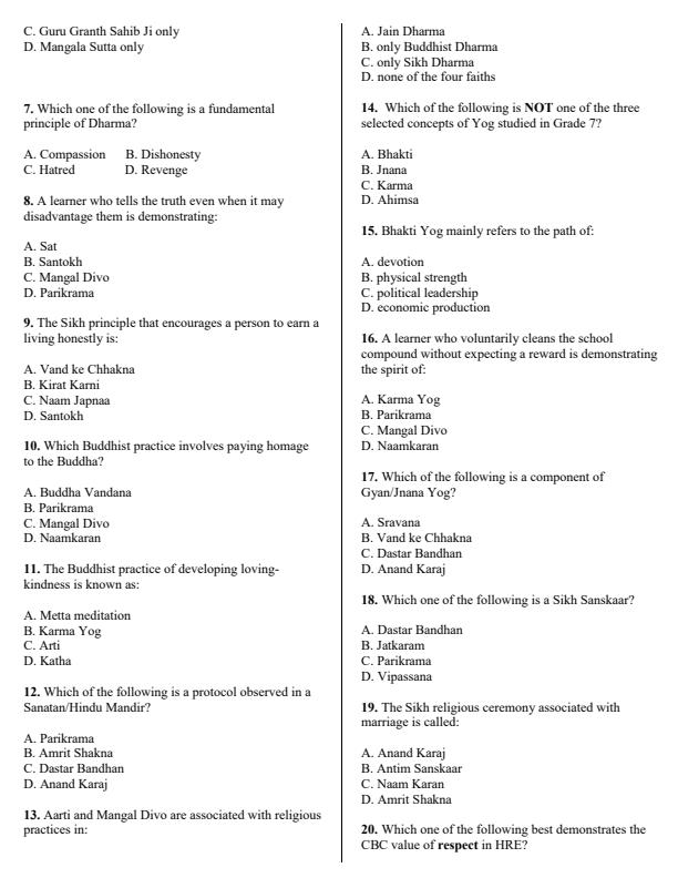 Preview page Grade-9-Hindu-Religious-Education-End-Term-3-Set-2-Exam-2026_7048_1.jpg
