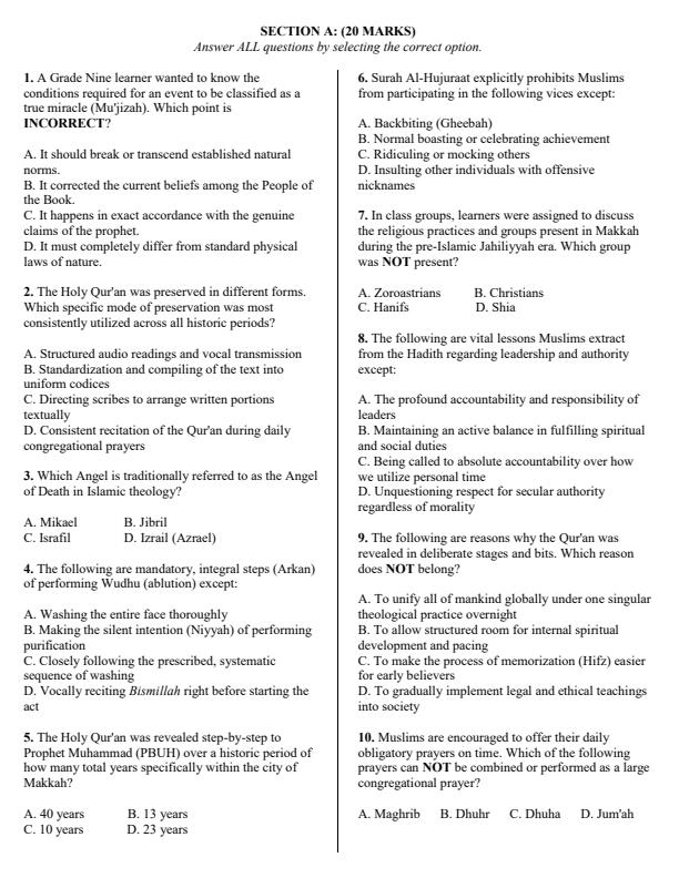 Preview page Grade-9-IRE-KJSEA-Prediction-Exam-2026_6394_1.jpg