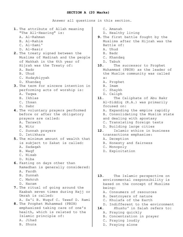 Preview page Grade-9-IRE-Mid-Term-2-Exam-2025_4187_1.jpg