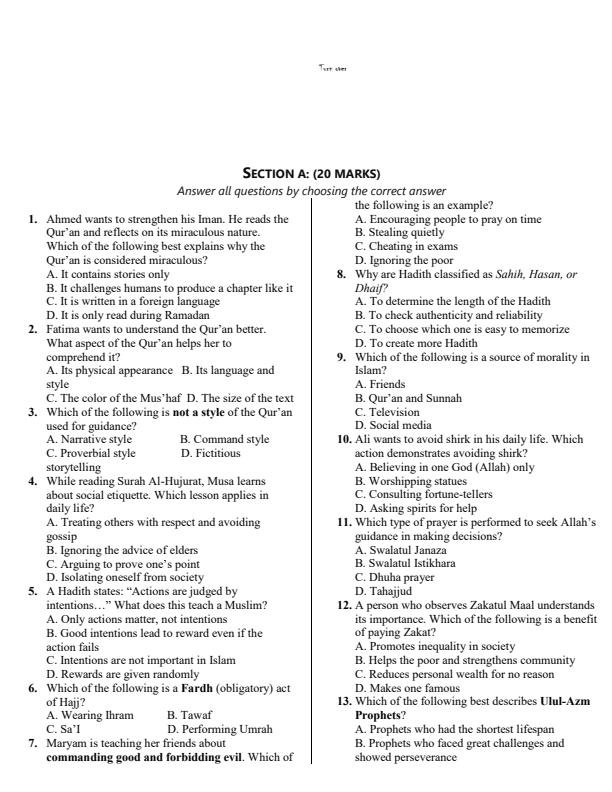 Preview page Grade-9-IRE-Opener-Exam-Term-1-2026_5008_1.jpg