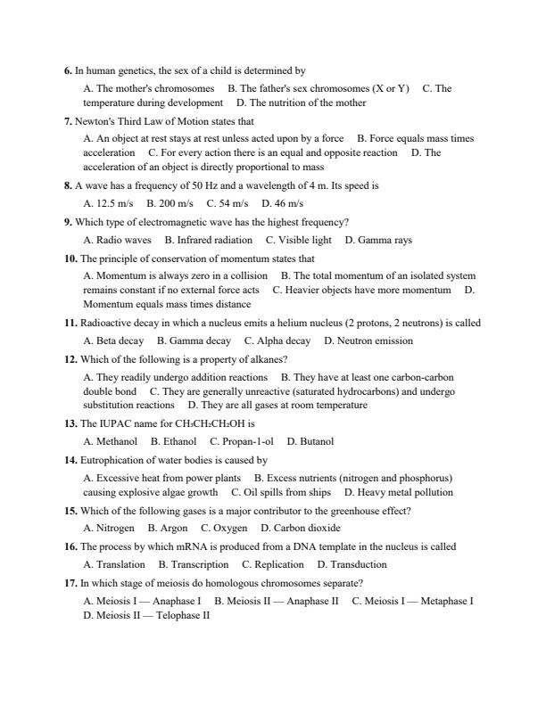 Preview page Grade-9-Integrated-Science-July-Assessment-Examination-2026_6385_1.jpg