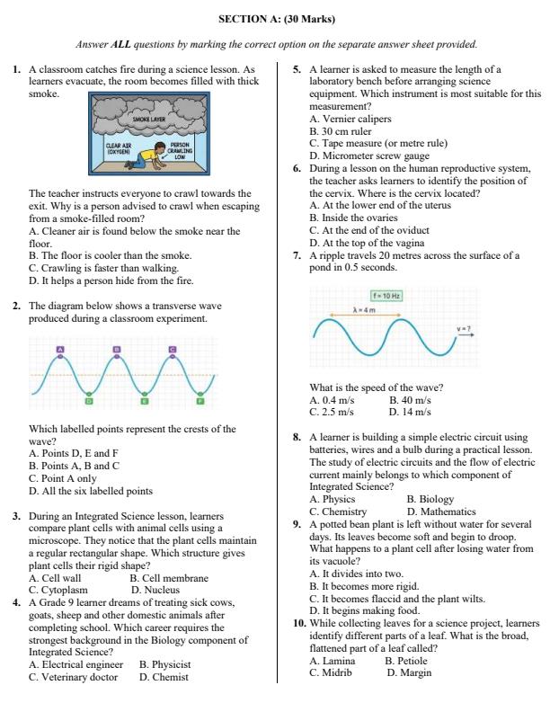 Preview page Grade-9-Integrated-Science-Paper-1-Term-3-Opener-Exam-2026_6524_1.jpg