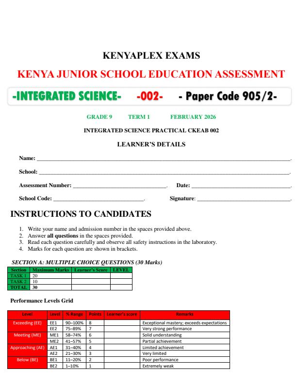 Preview page Grade-9-Integrated-Science-Paper-2-Mid-Term-1-Exam-2026_5125_0.jpg