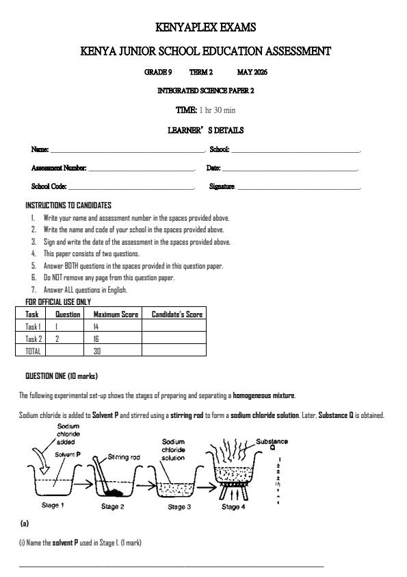 Preview page Grade-9-Integrated-Science-Paper-2-Term-2-Opener-Exam-2026_5634_0.jpg