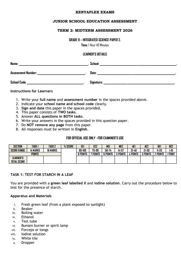 Preview page Grade-9-Integrated-Science-paper-2-Mid-Term-2-Exam-2026_5904_0.jpg