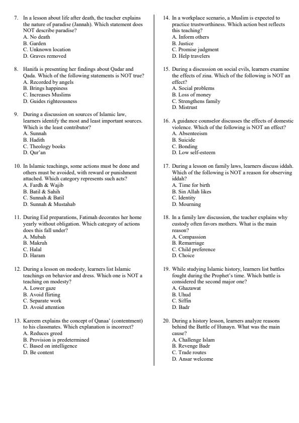 Preview page Grade-9-Islamic-Religious-Education-End-Term-2-Exam-2026_6122_1.jpg