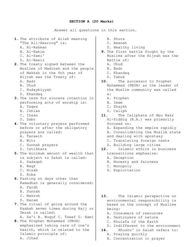 Preview page Grade-9-Islamic-Religious-Education-End-Term-3-Exam-2026_6893_1.jpg