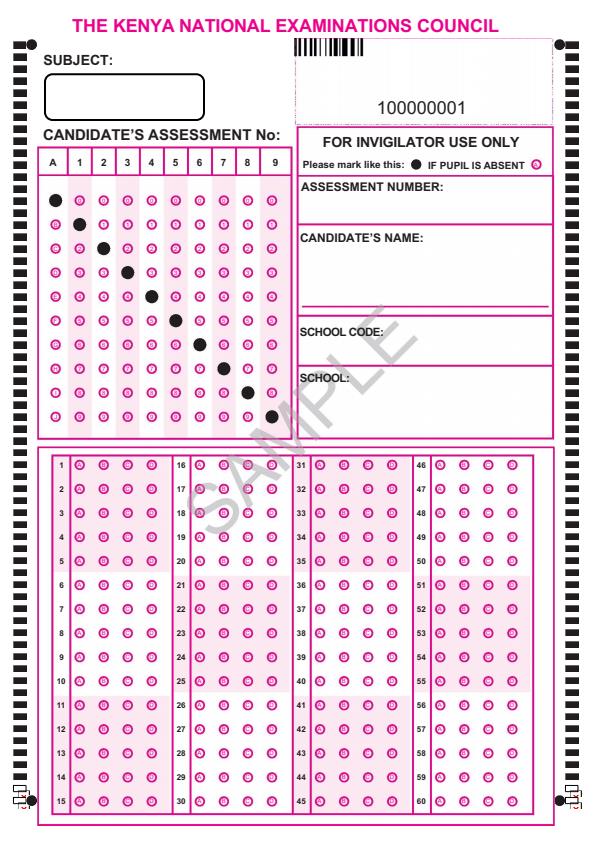 Preview page Grade-9-KJSEA-Answer-Sheet_4887_0.jpg