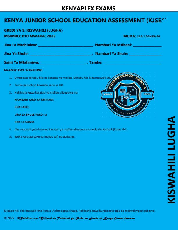 Preview page Grade-9-Kiswahili-Paper-1-Mid-Term-3-Exam-2025_4695_0.jpg