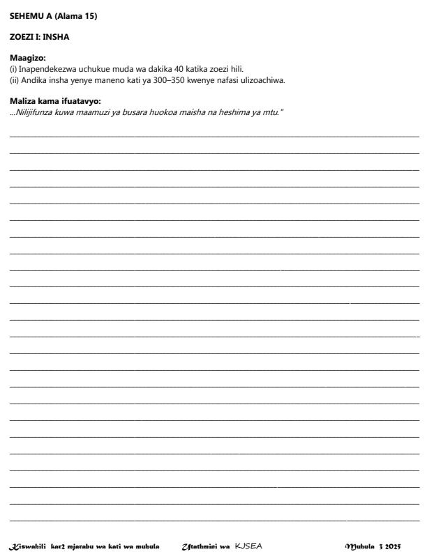 Preview page Grade-9-Kiswahili-Paper-2-Mid-Term-3-Exam-2025_4696_1.jpg