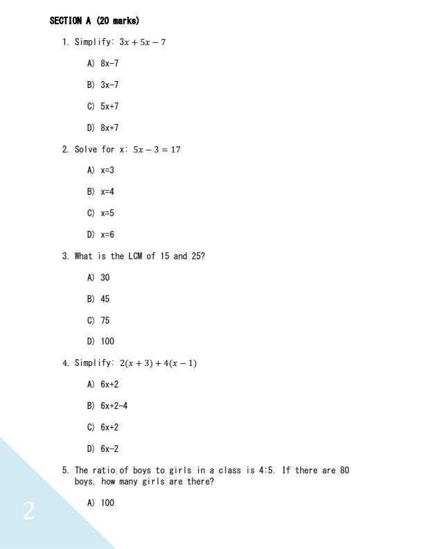 Preview page Grade-9-Mathematics-End-of-Term-1-Examination-2025_3905_1.jpg