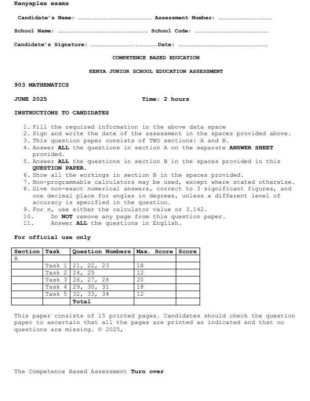 Preview page Grade-9-Mathematics-Mid-Term-2-Exam-2025_4190_0.jpg