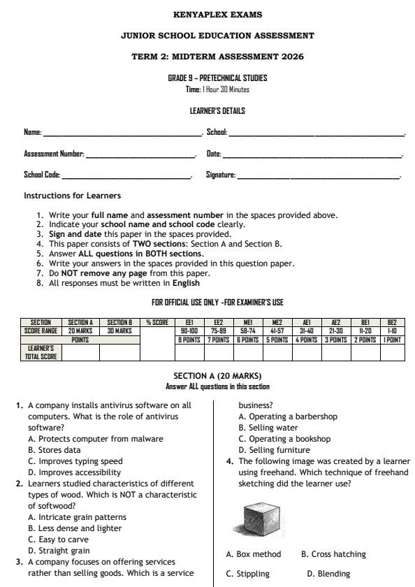 Preview page Grade-9-Pre--Technical-Studies-Mid-Term-2-Exam-2026_5910_0.jpg